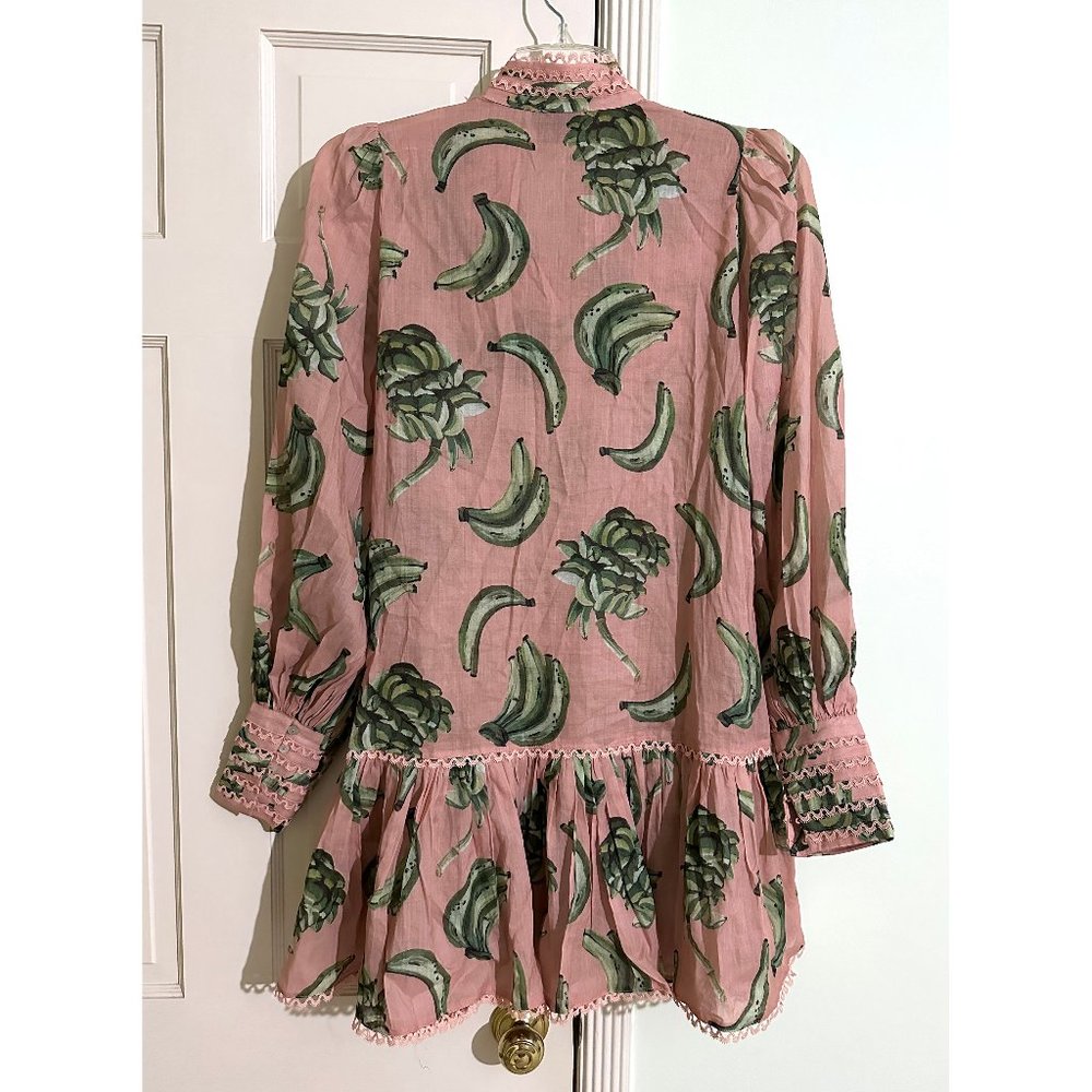 Alemais Pink Mini Dress with Green Banana Print - Picture 10 of 16